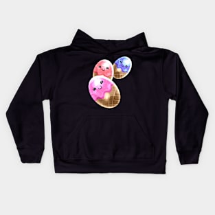 Painted Eggs Like Ice Cream Cones For Easter Kids Hoodie